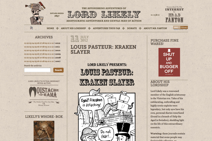 Lord Likely website preview